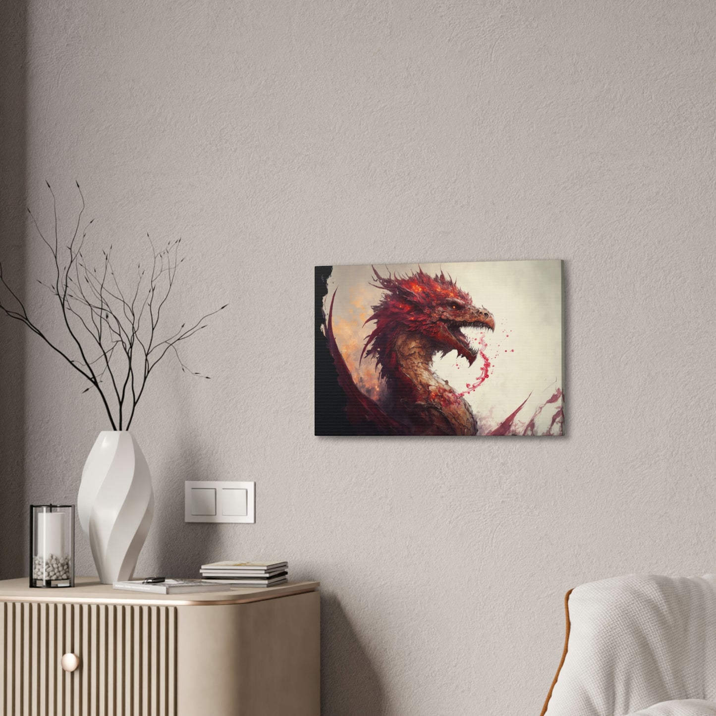 "Blood Dragon" Canvas Stretched, 0.75" - Print