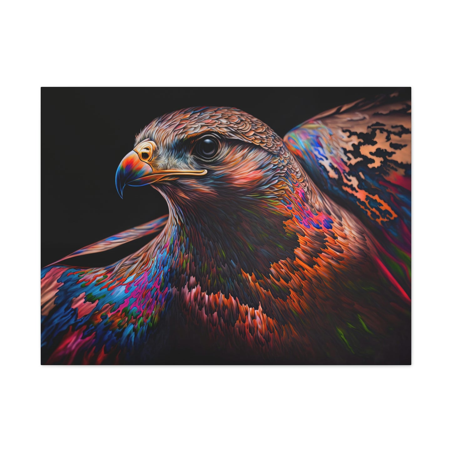 "Fluro Falcon" Canvas Stretched, 0.75" - Print