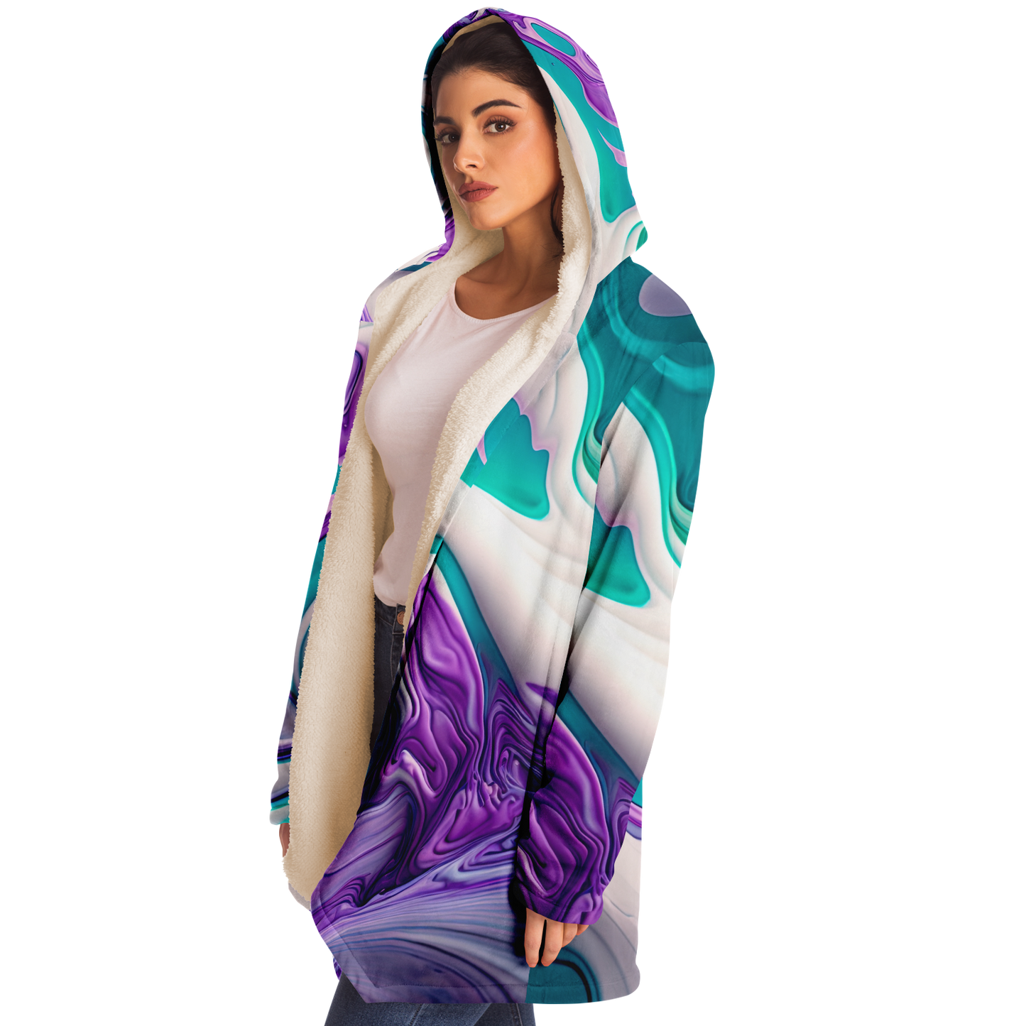 Marble Melt Microfleece Festival Cloak