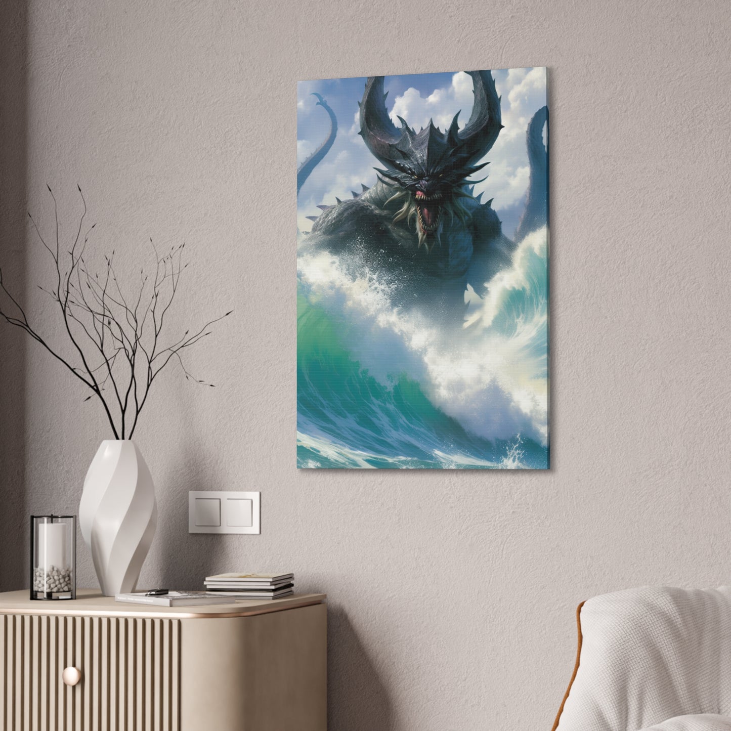 "Wrath Of The Kraken" Canvas Stretched, 0.75" - Print