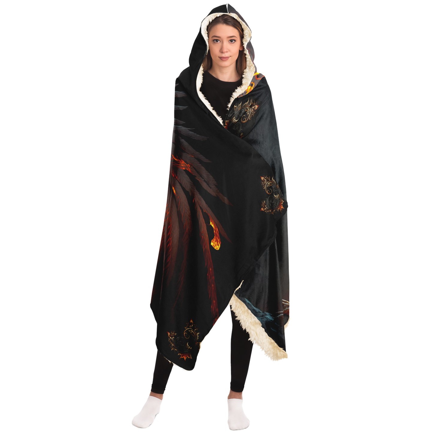 Rebirth Phoenix Hooded Blanket