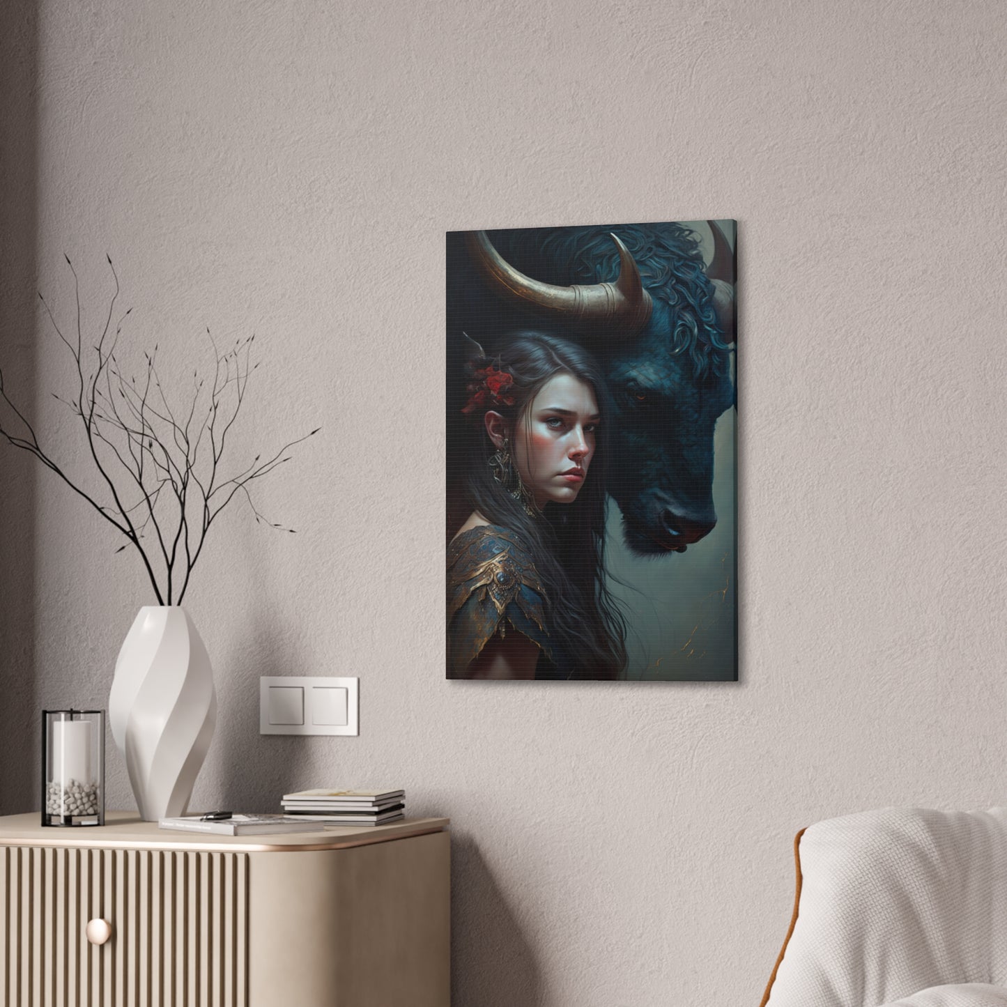 "Beauty And The Beast" Canvas Stretched, 0.75" - Print