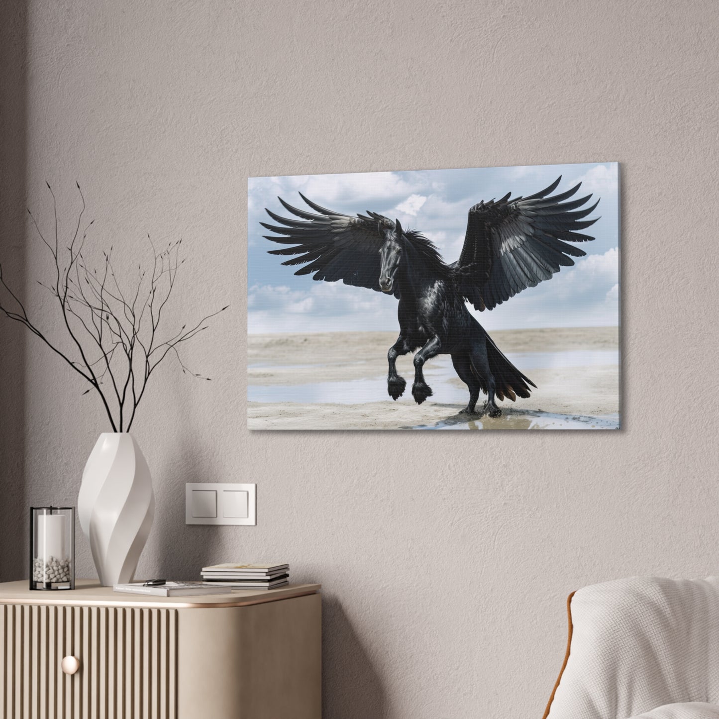 "Midnight Pegasus"  Canvas Stretched, 0.75" - Print