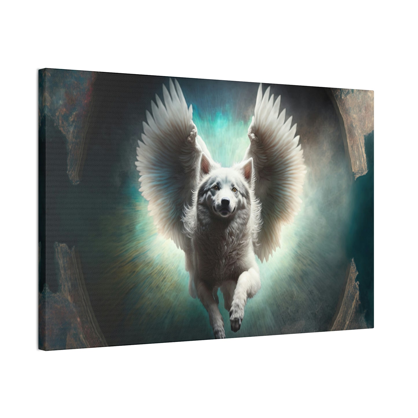 "Angel Dog" Canvas Stretched, 0.75" - Print