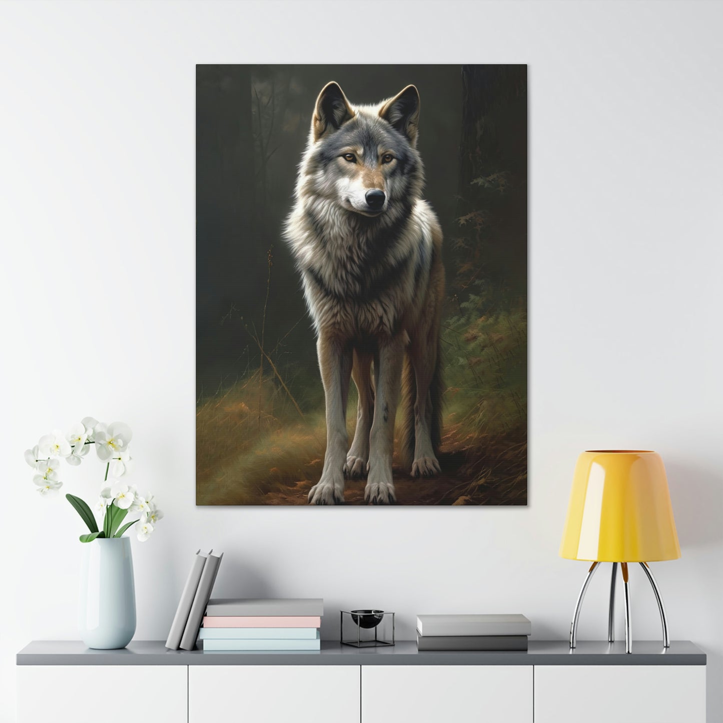 "Spirit Wolf" Canvas Stretched, 0.75" - Print