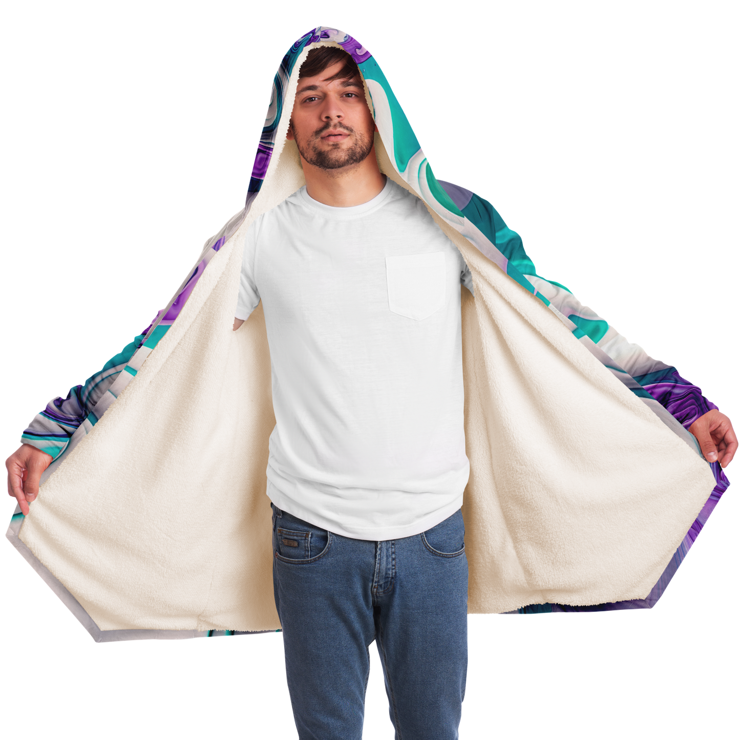 Marble Melt Microfleece Festival Cloak