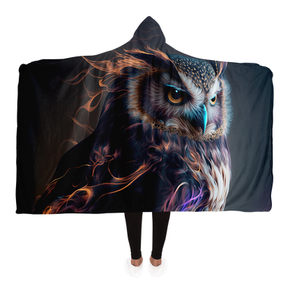 Ethereal Owl Hooded Blanket - AOP