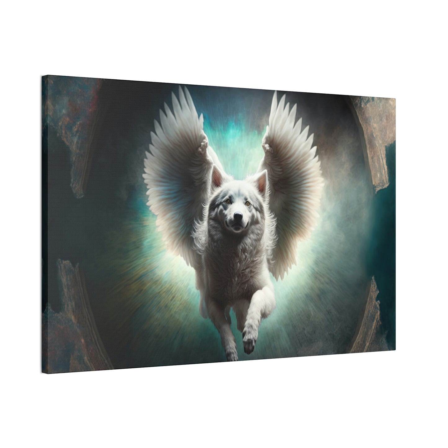 "Angel Dog" Canvas Stretched, 0.75" - Print