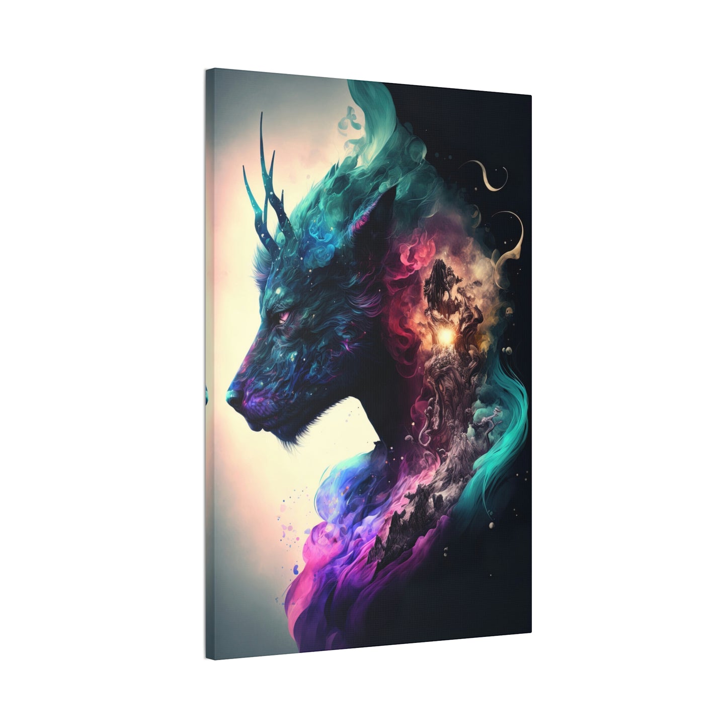 "Cervitaur Deity" Canvas Stretched, 0.75" - Print