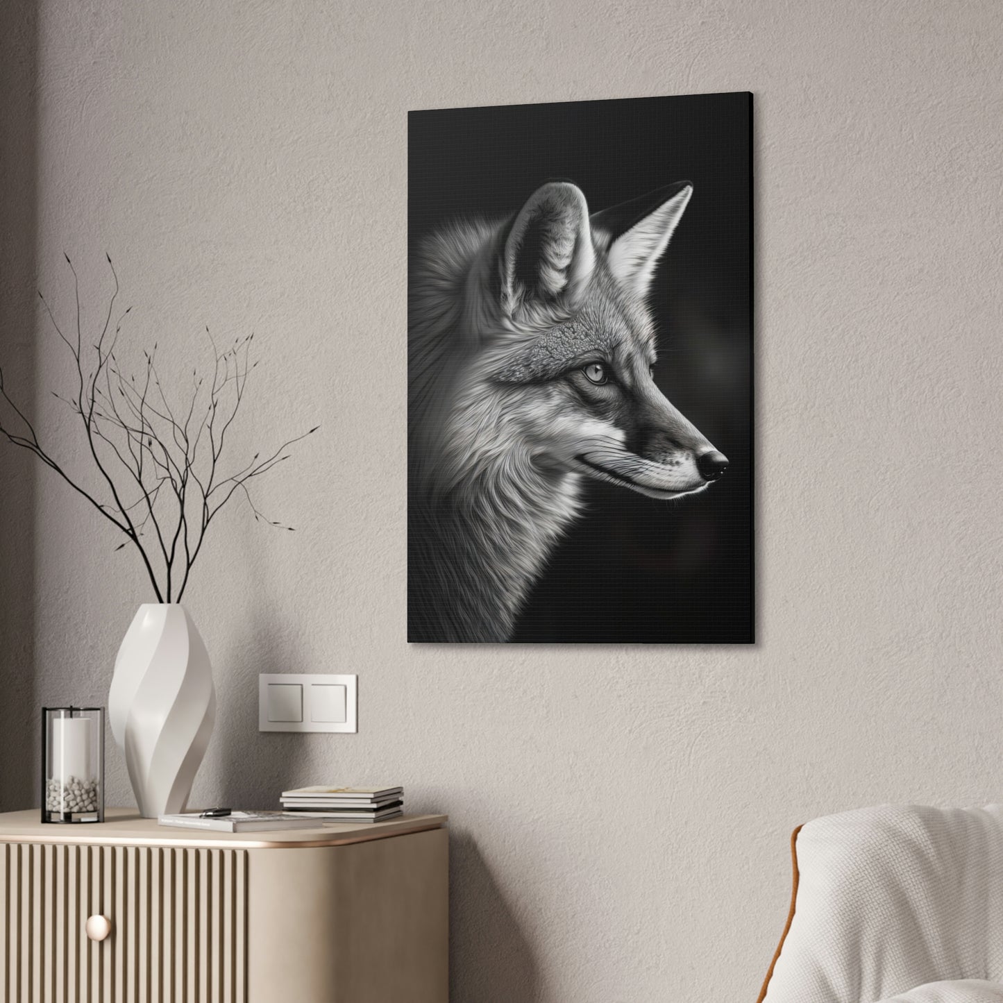 "OutFoxed" Canvas Stretched, 0.75" - Print