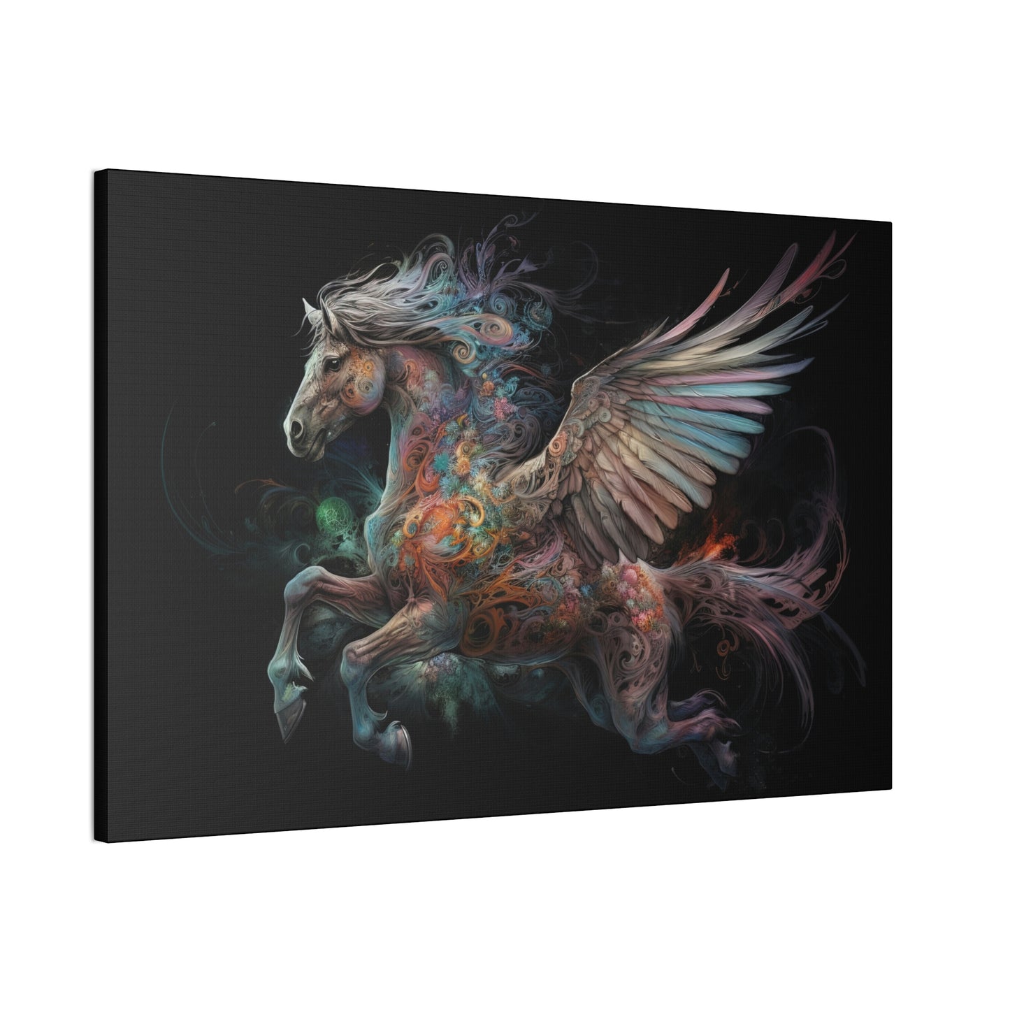 "Rainbow Pegasus" Canvas Stretched, 0.75" - Print