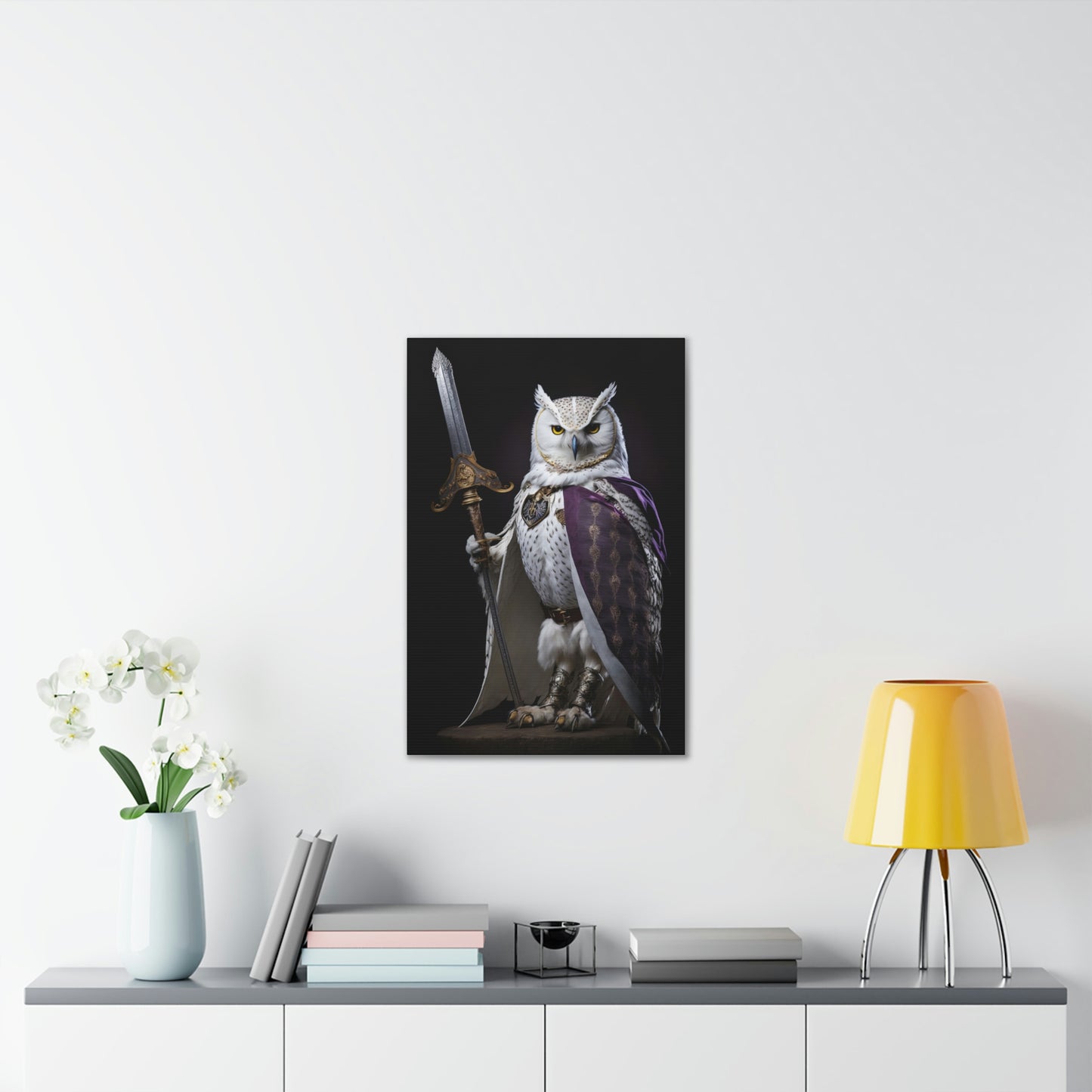 "Owl Royal Gaurd" Canvas Stretched, 0.75" - Print