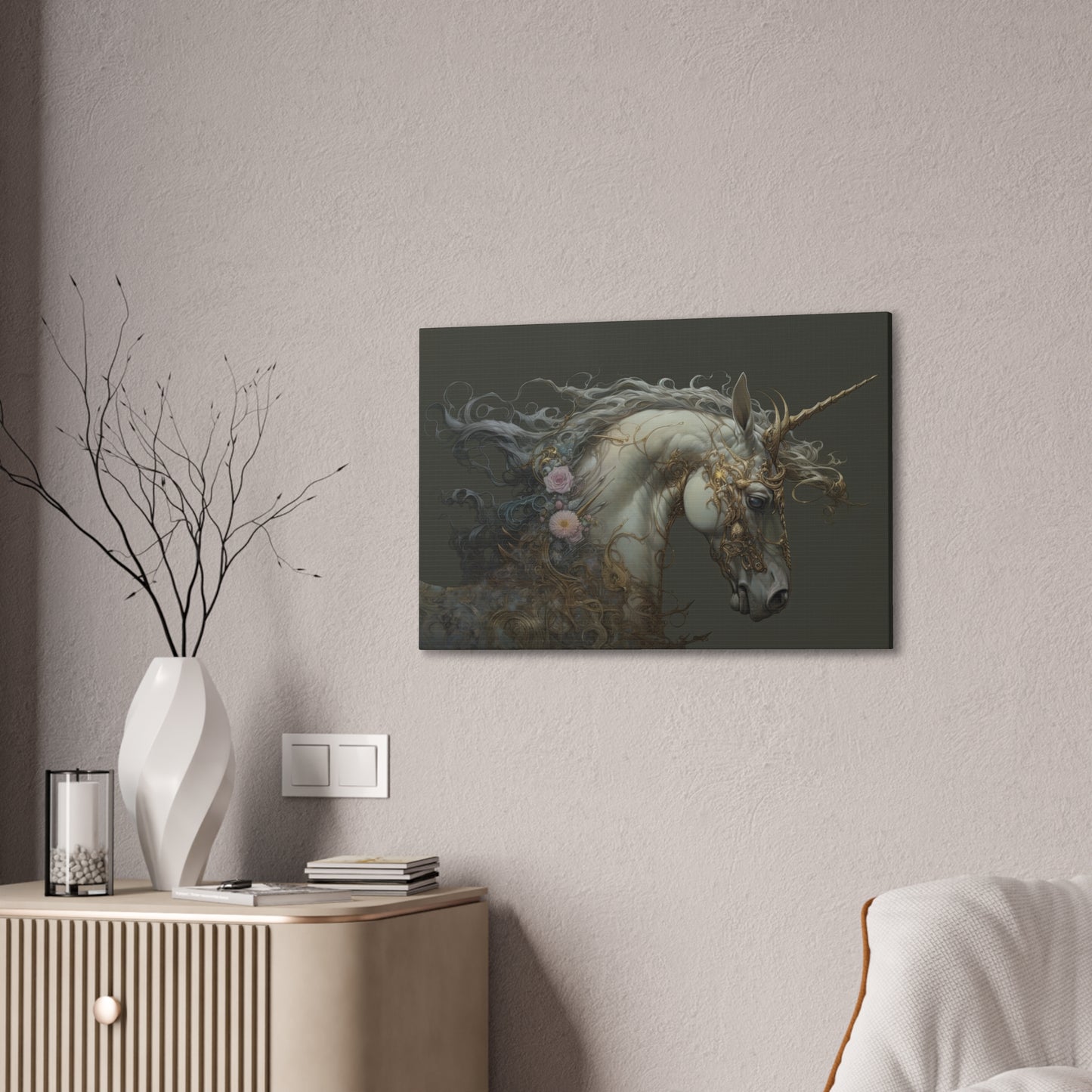 "Unicorn Majesty"  Canvas Stretched, 0.75" - Print