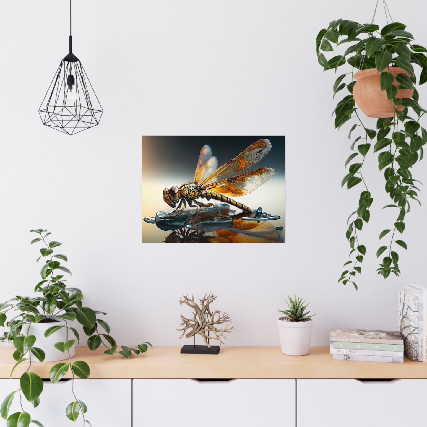 "Amber Dragonfly" Poster - Print