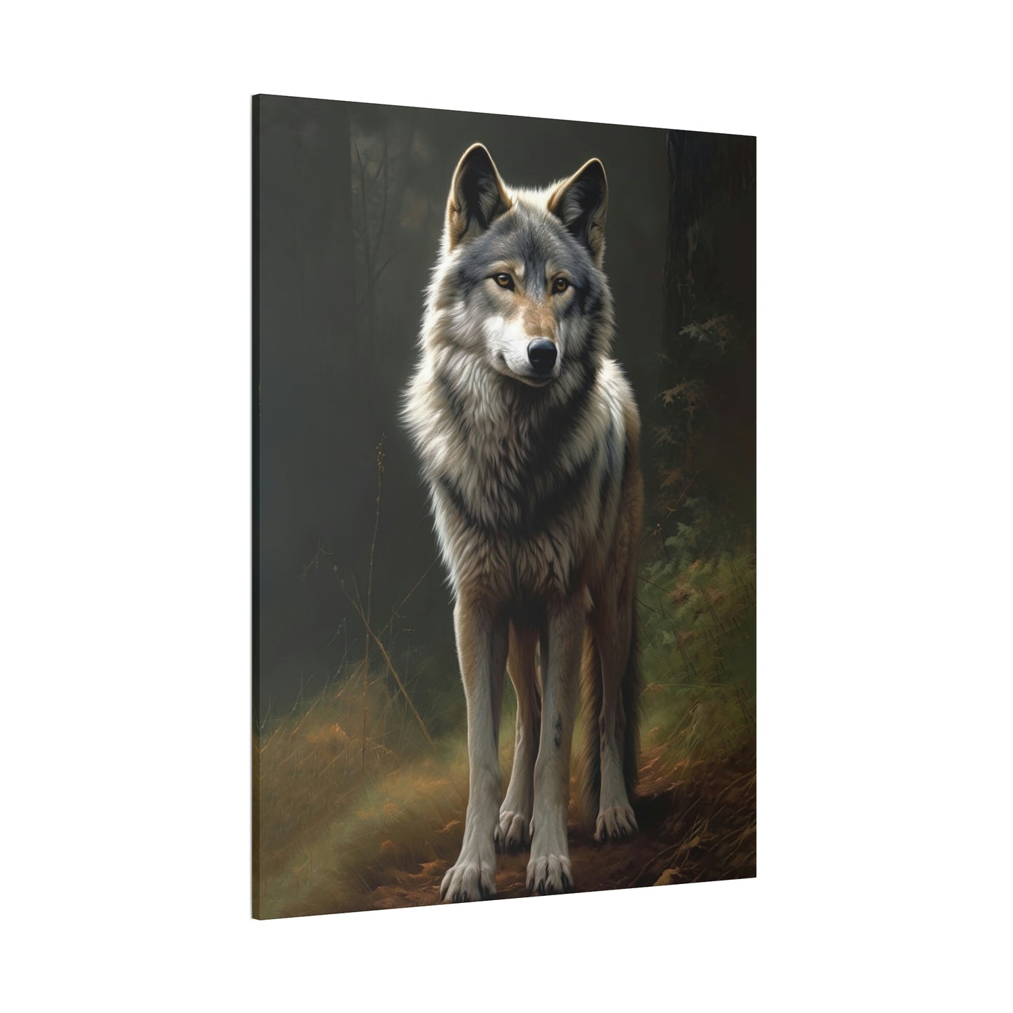 "Spirit Wolf" Canvas Stretched, 0.75" - Print