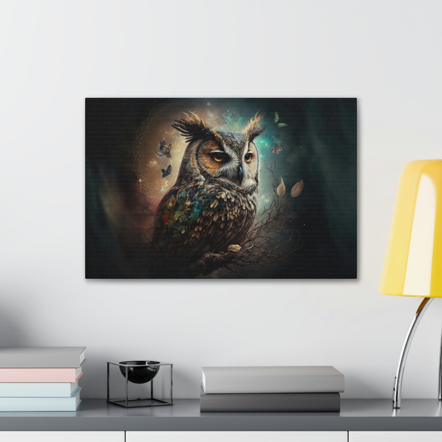 "Forest Spirit owl" Canvas Stretched, 0.75" - Print