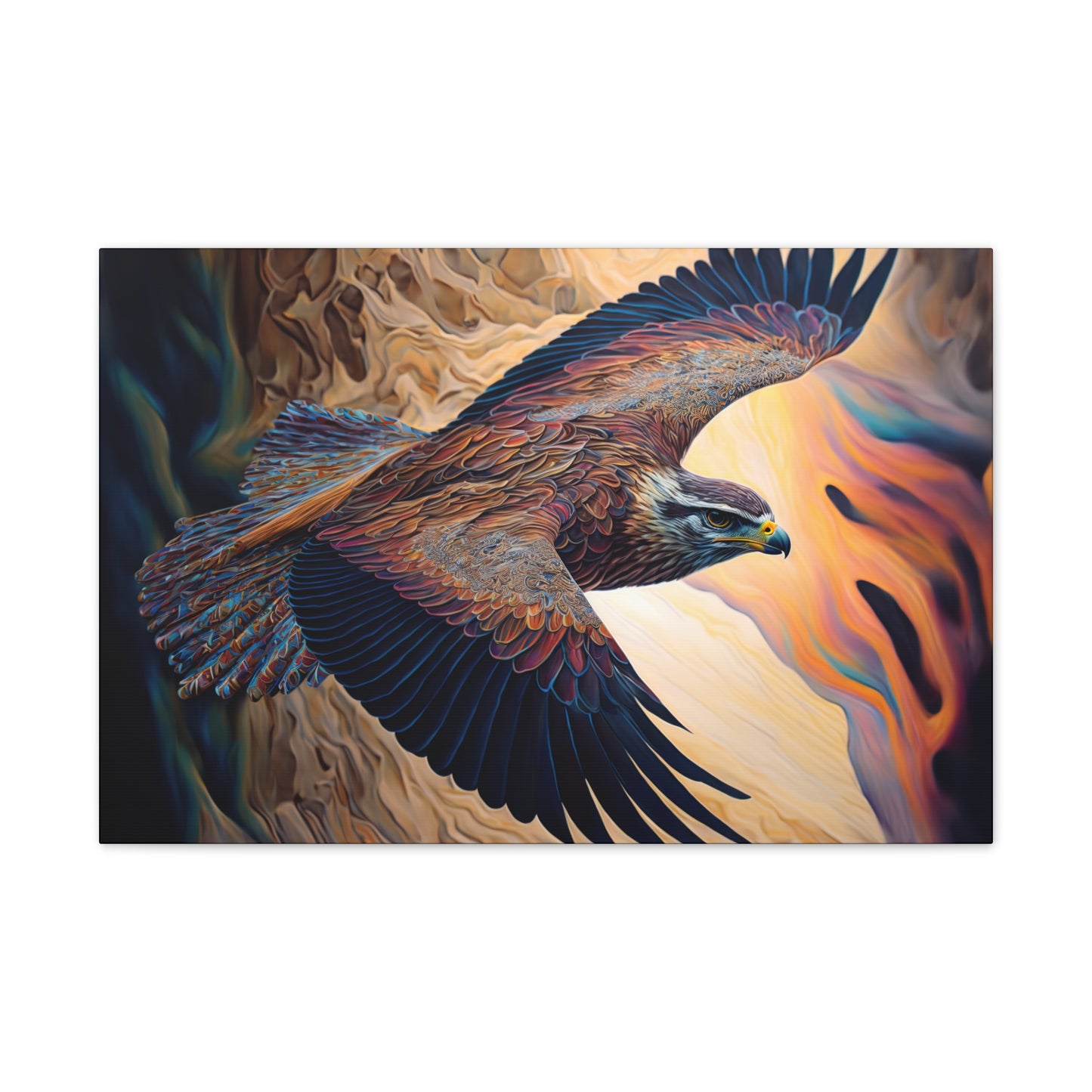 "Falcons Flight"  Canvas Stretched, 0.75" - Print