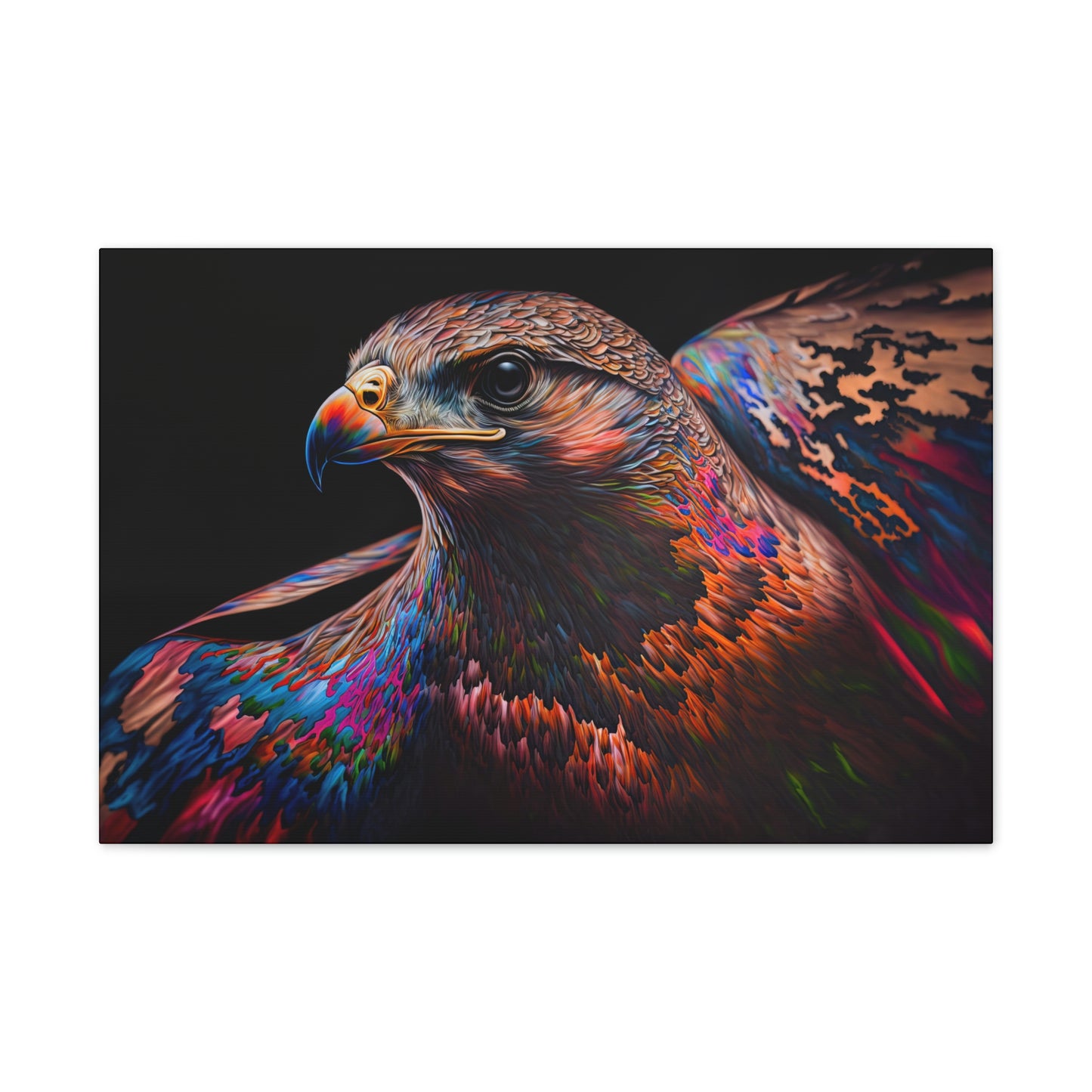 "Fluro Falcon" Canvas Stretched, 0.75" - Print