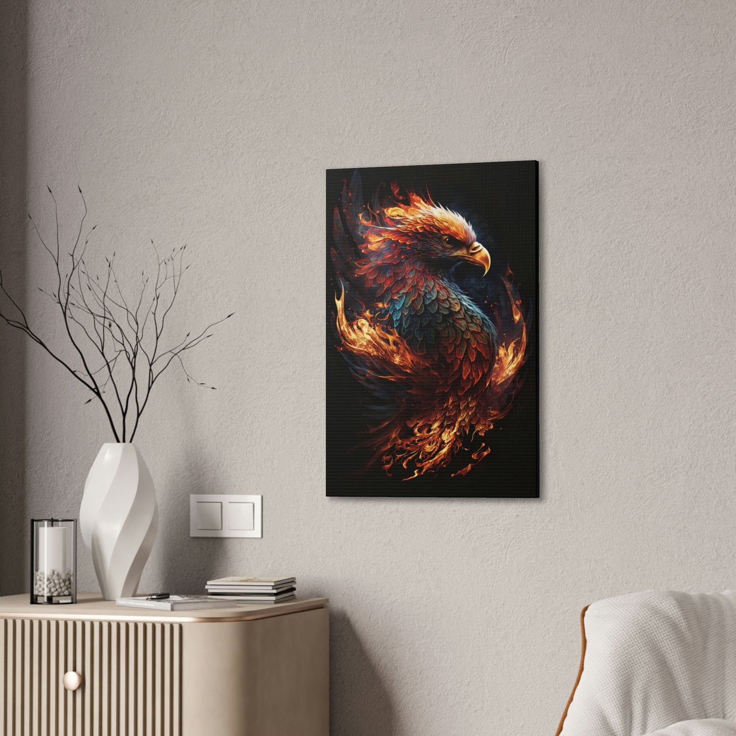 "Phoenix Flare" Canvas Stretched, 0.75" - Print