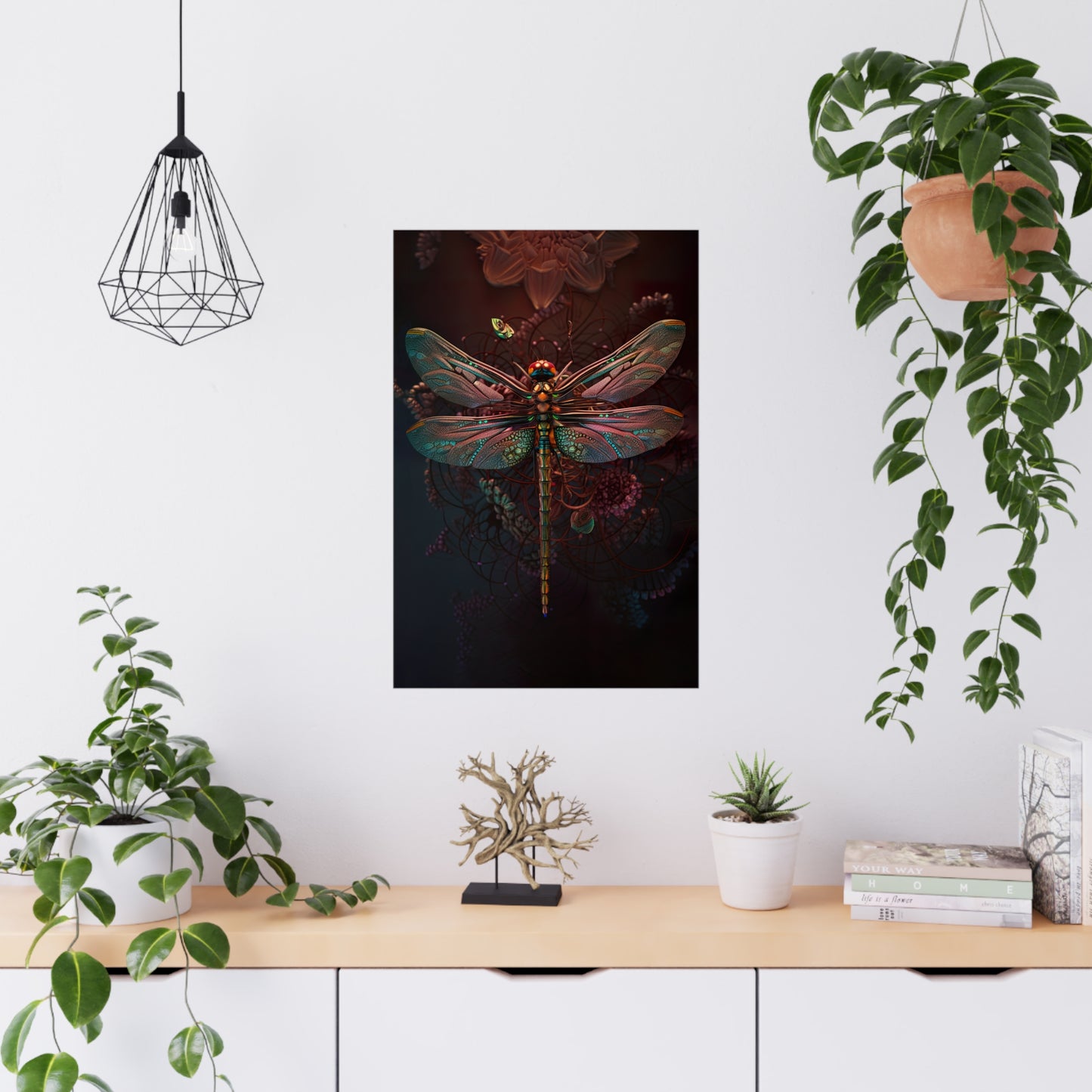 "RubyHopper Dragonfly" Poster - Print