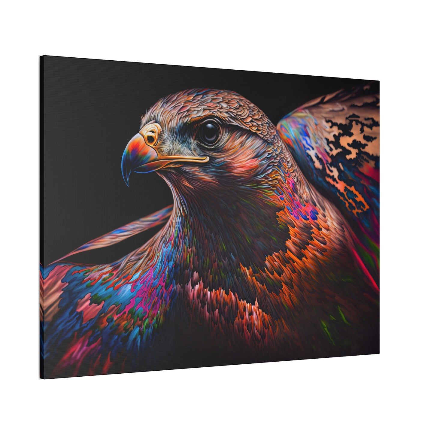 "Fluro Falcon" Canvas Stretched, 0.75" - Print