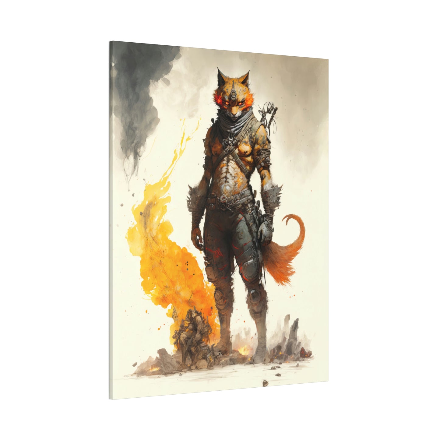 "Madmax Cat" Canvas Stretched, 0.75" - Print