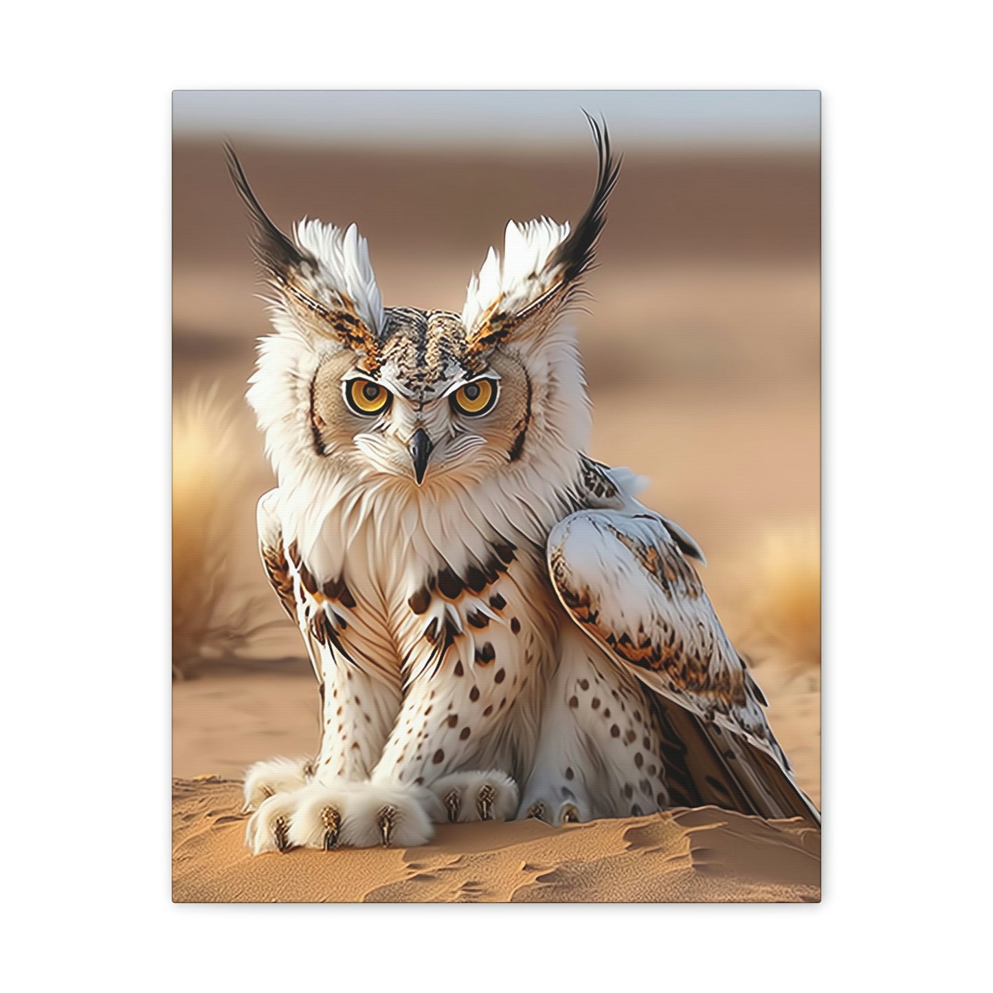 "Lynx Owl" Canvas Stretched, 0.75" - Print