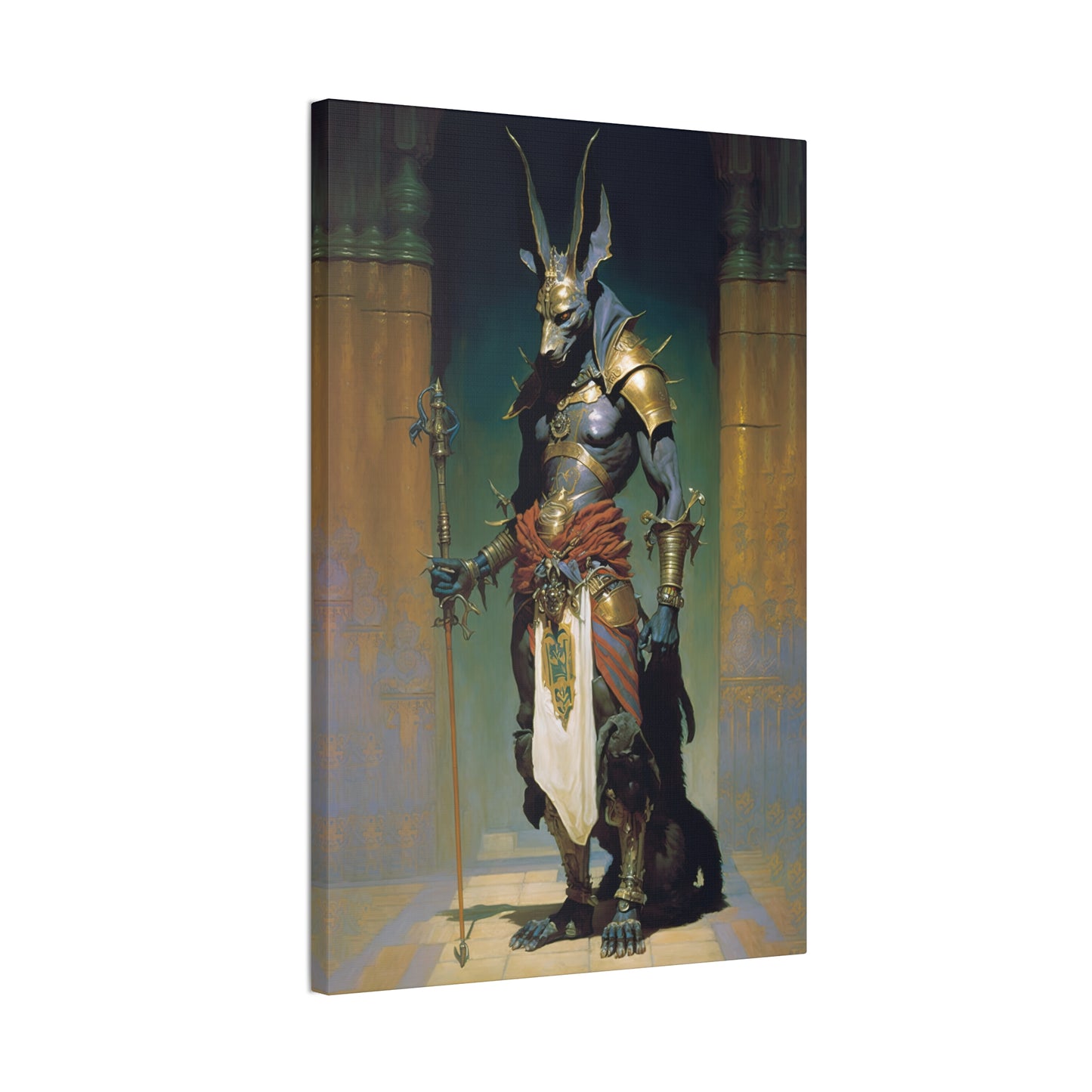 "Anubis Guide To The Underworld" Canvas Stretched, 0.75" - Print