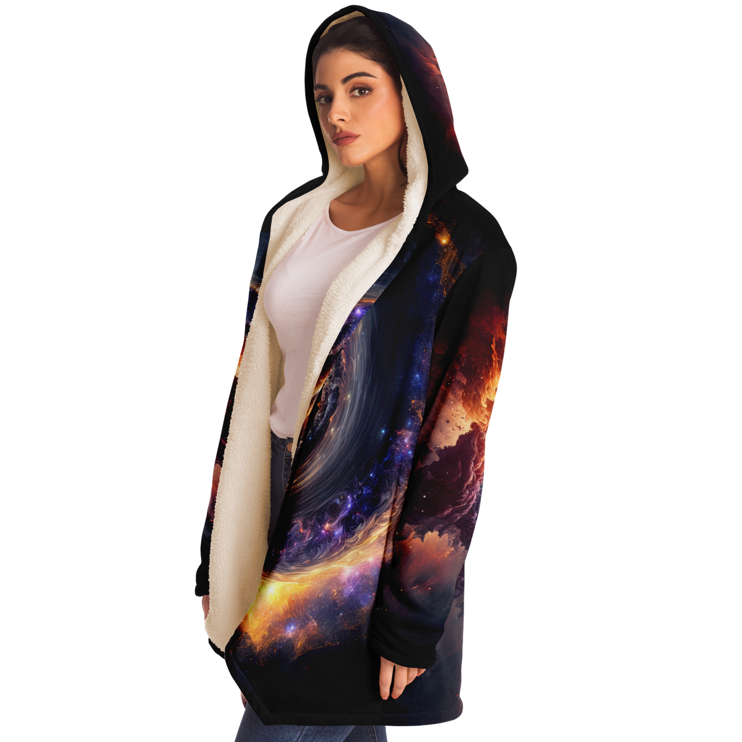 Galaxy Drift Microfleece Festival Cloak