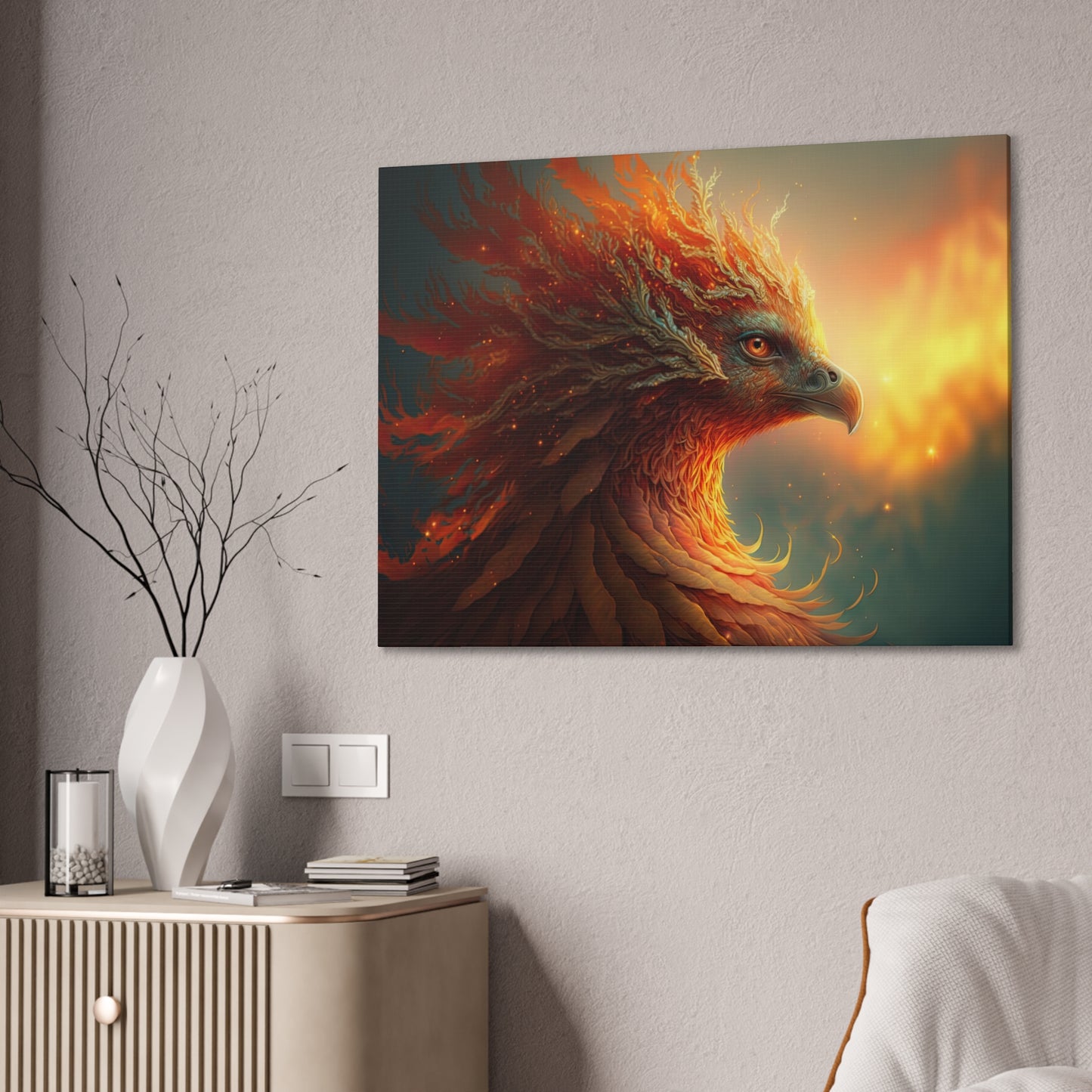 "Feathers Of The Phoenix" Canvas Stretched, 0.75" - Print