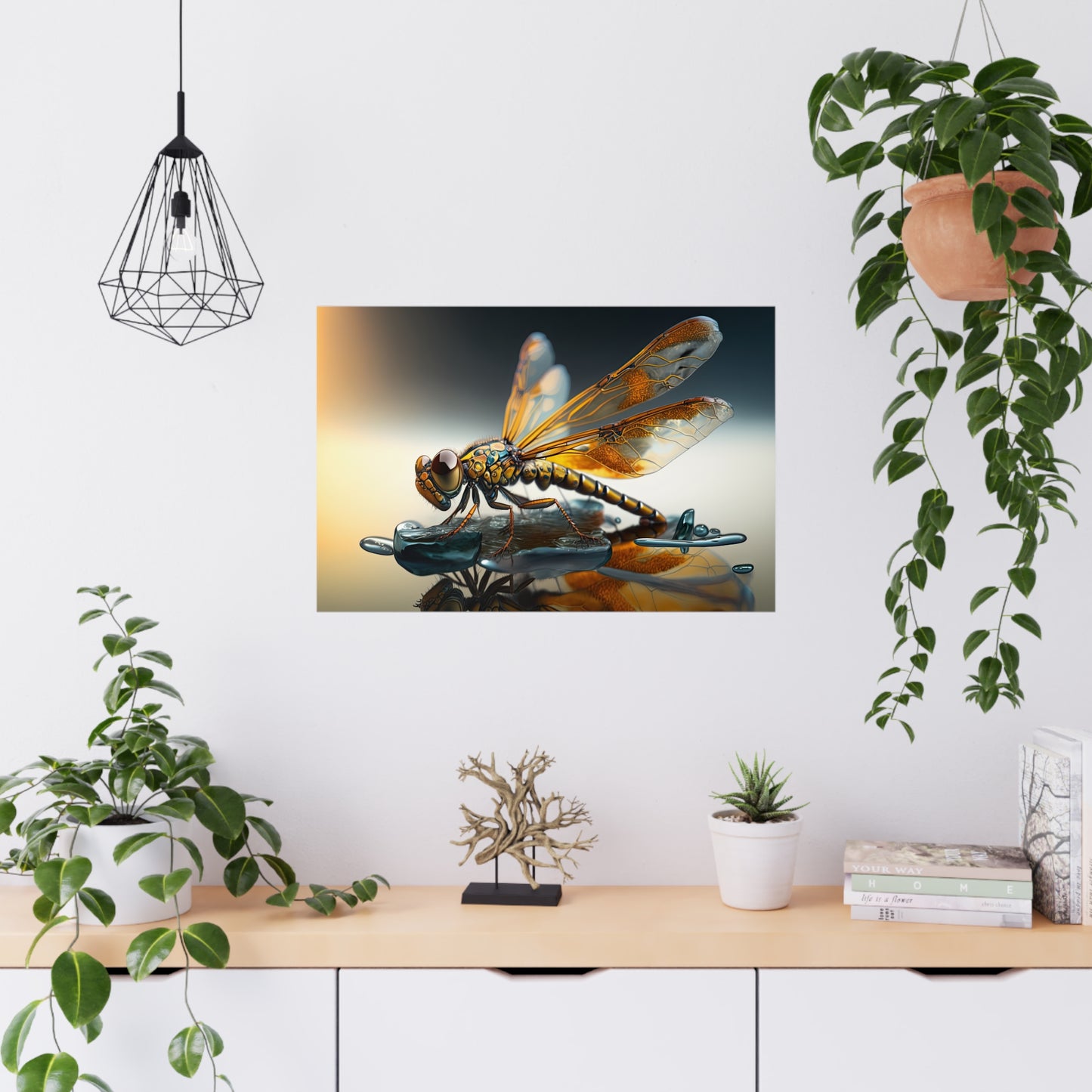 "Amber Dragonfly" Poster - Print