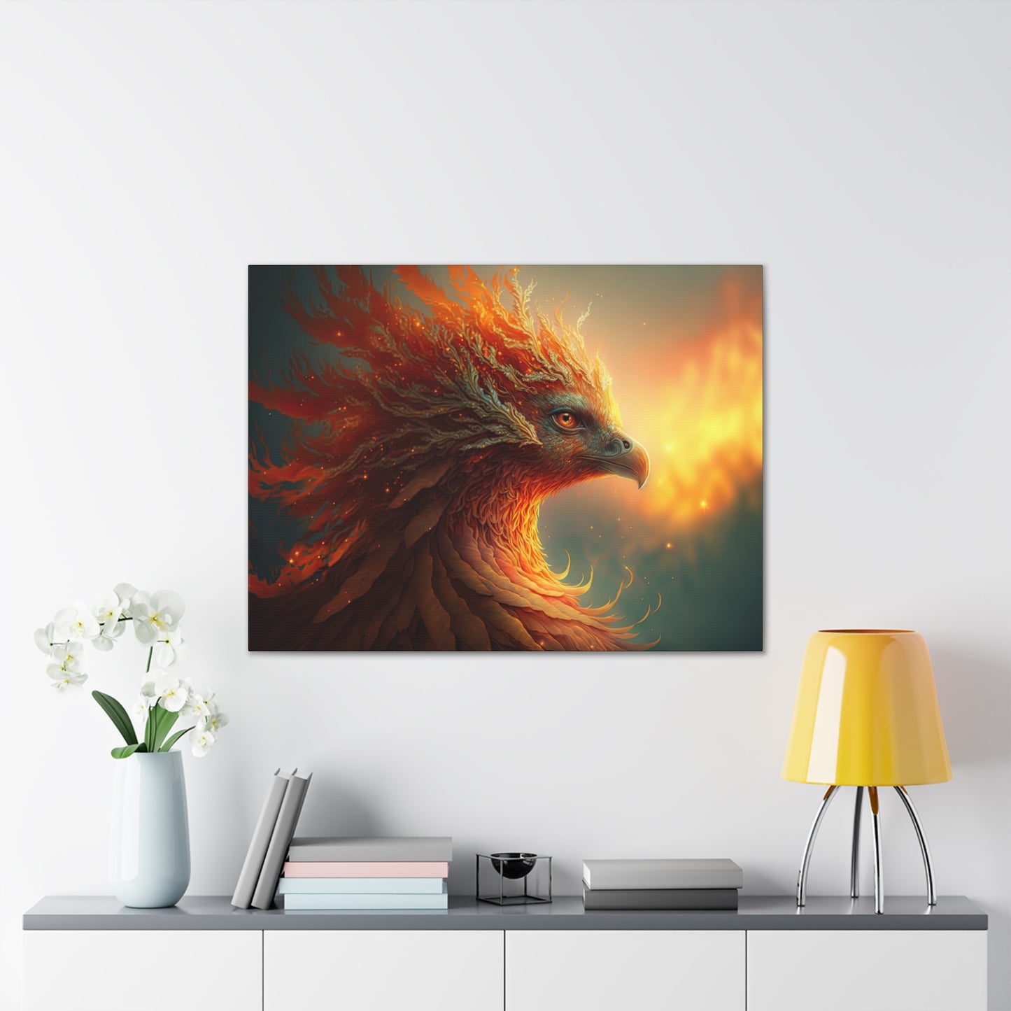 "Feathers Of The Phoenix" Canvas Stretched, 0.75" - Print