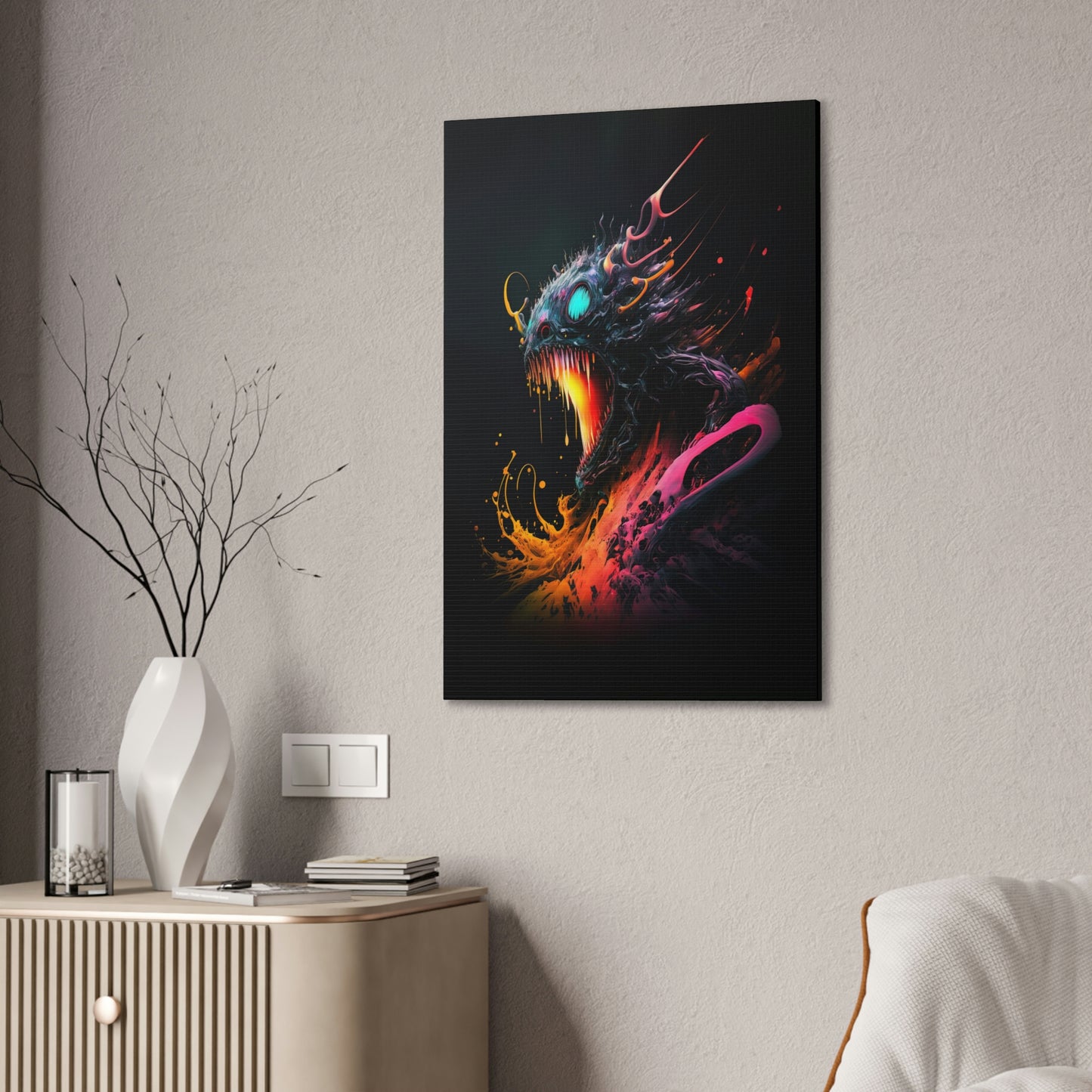 "Alien Parasite" Canvas Stretched, 0.75" - Print