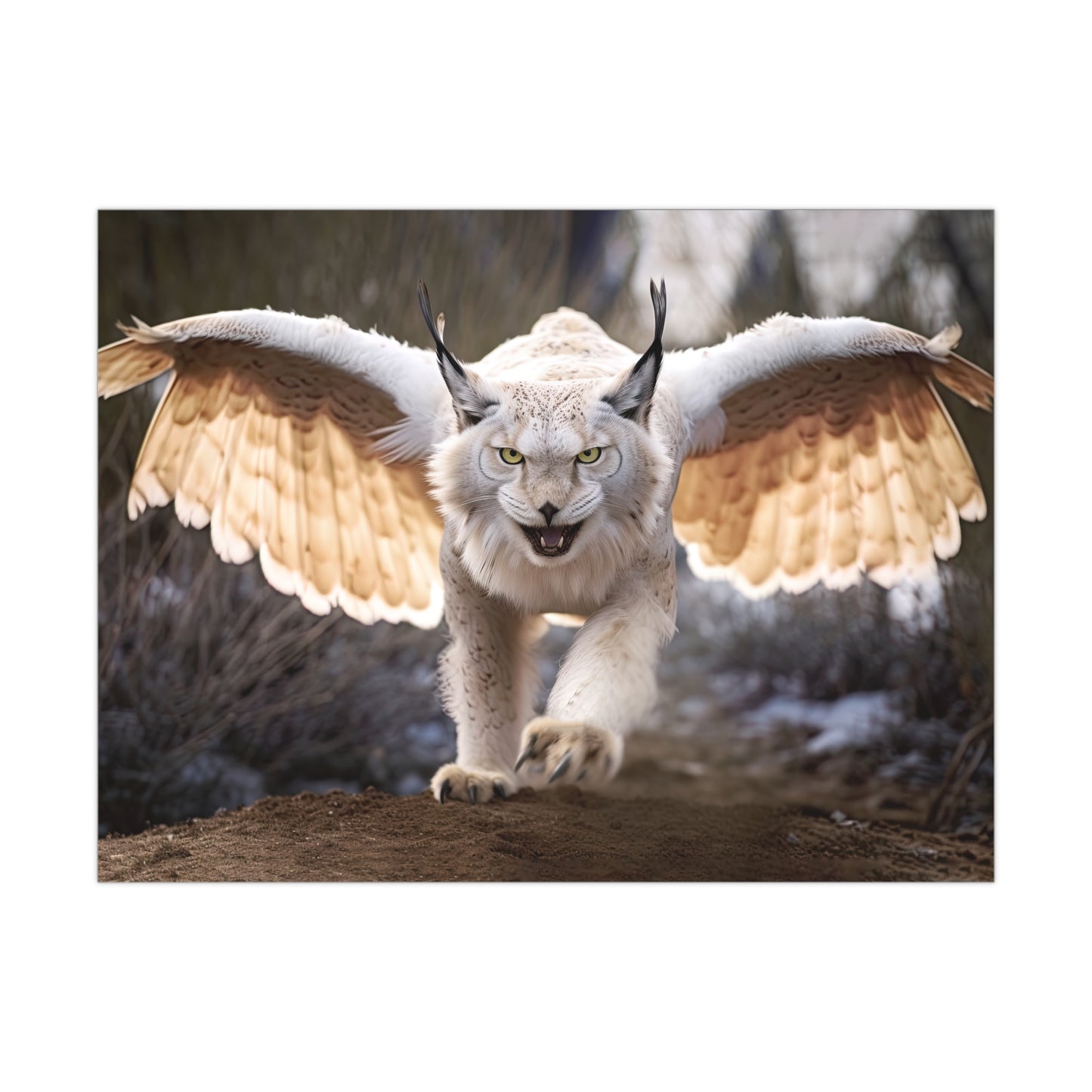 "Ivory Winged Lynx" Poster - Print