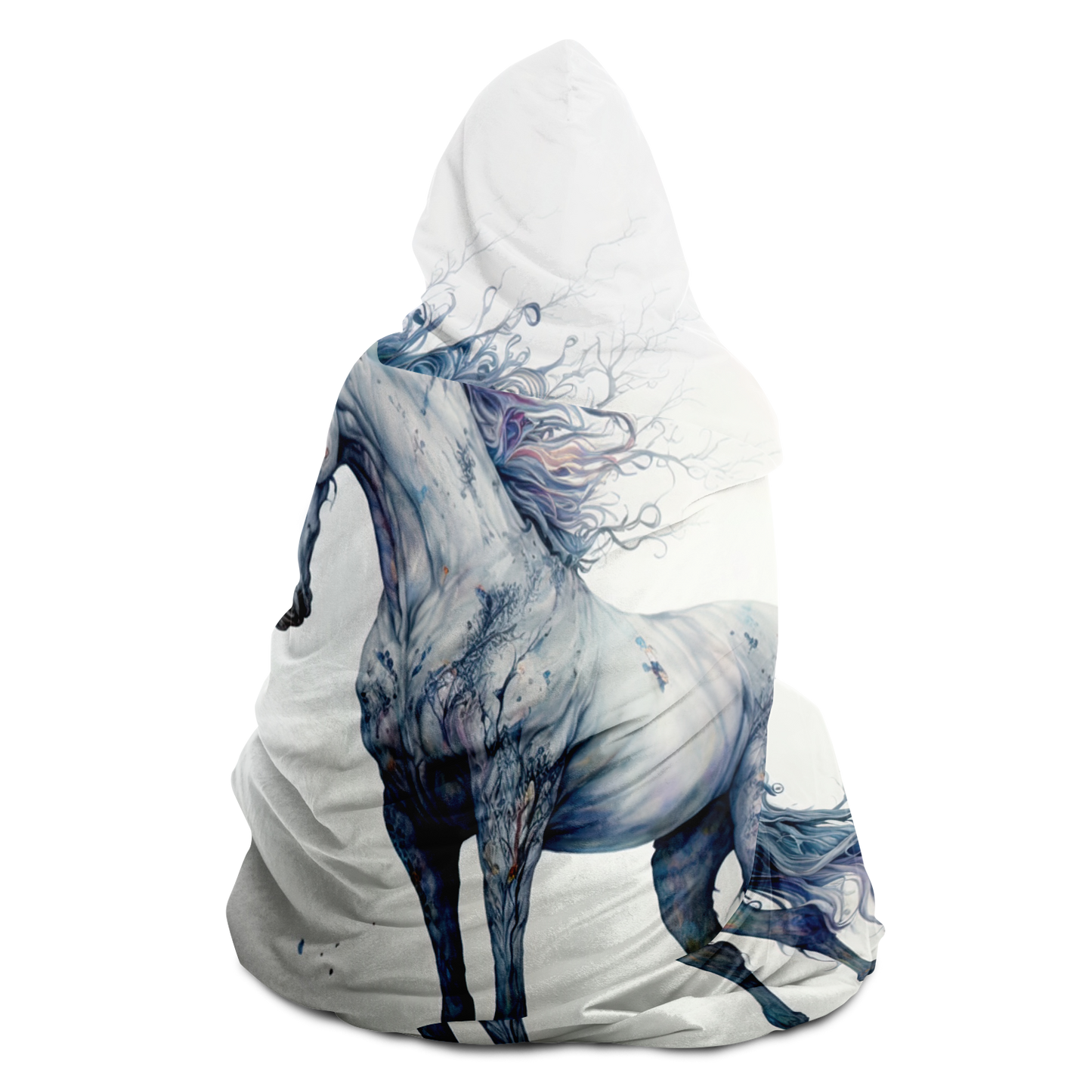 Rainbow Ink Unicorn Hooded Blanket