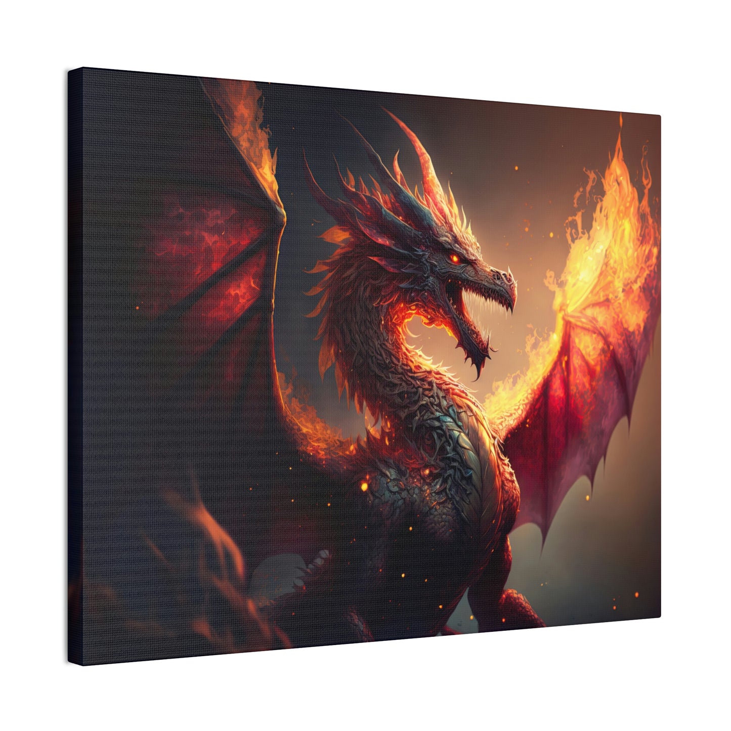 "Fire Dragon" Canvas Stretched, 0.75" - Print