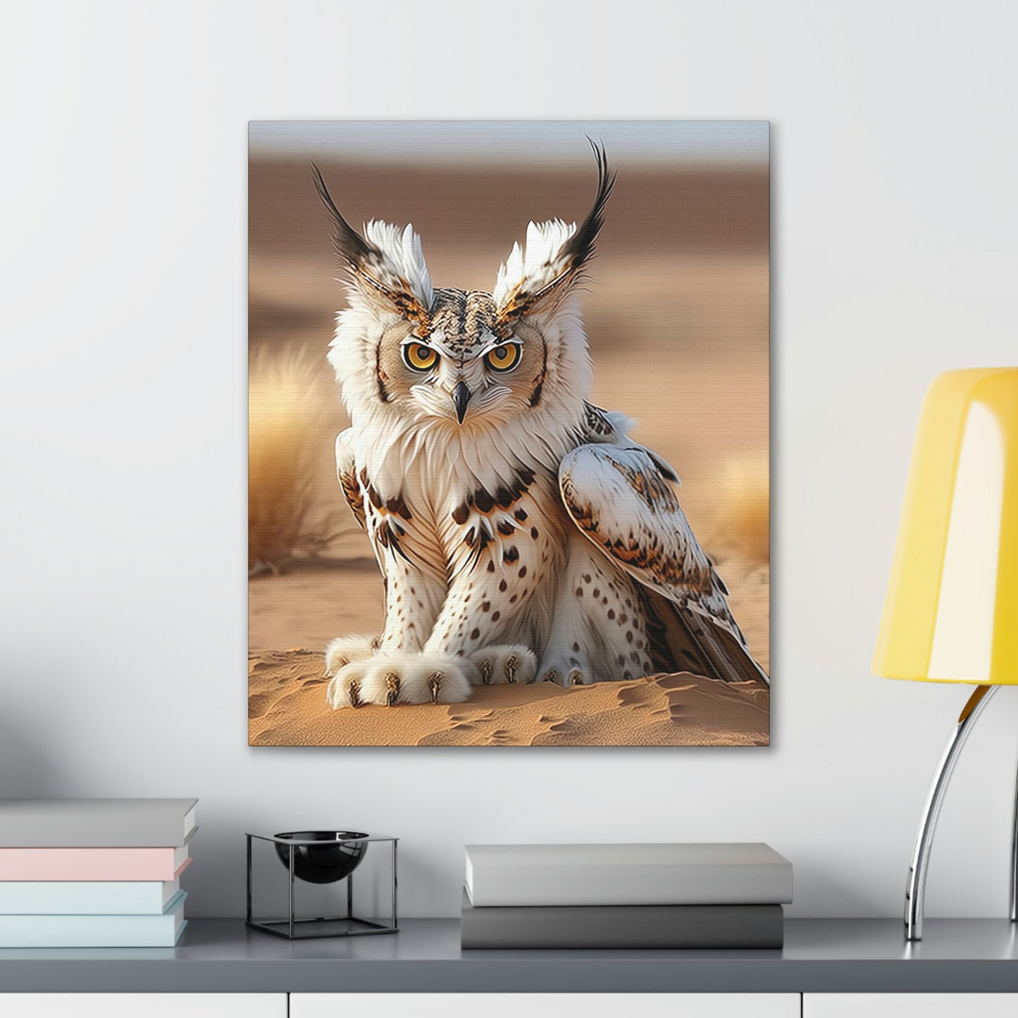 "Lynx Owl" Canvas Stretched, 0.75" - Print