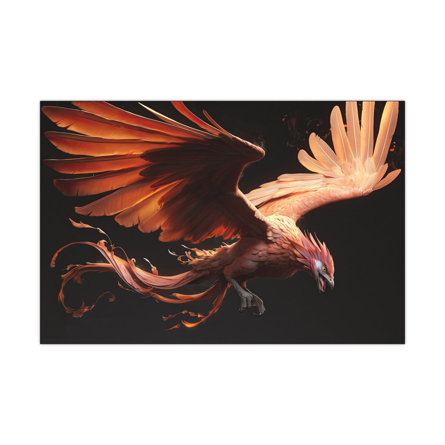 "Soaring Ember Phoenix" Poster - Print