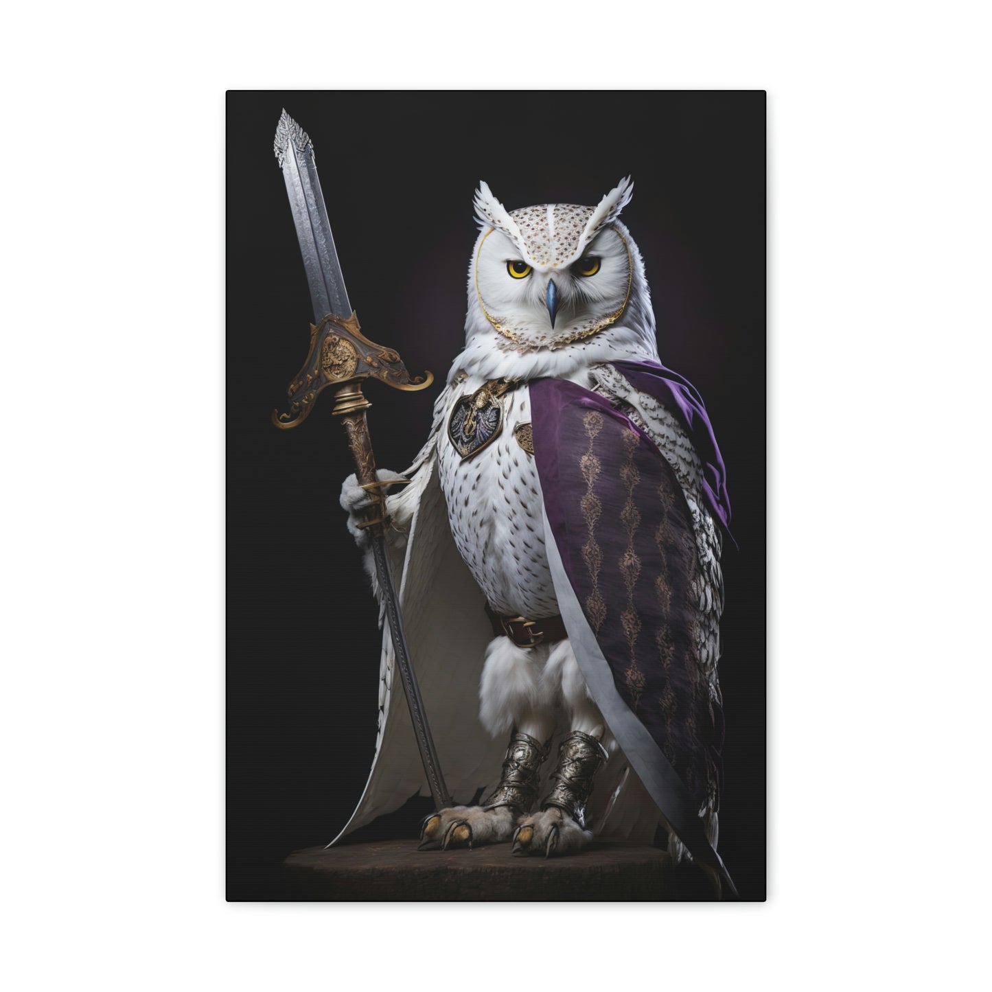 "Owl Royal Gaurd" Canvas Stretched, 0.75" - Print