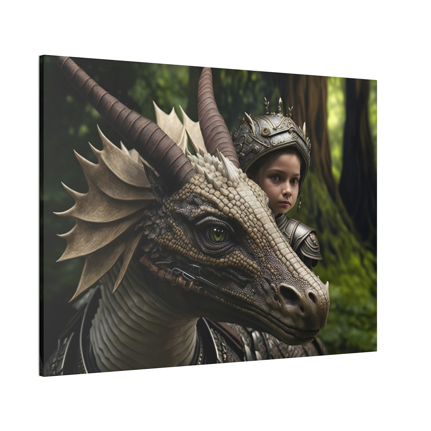 "A Brave Dragon Rider" Canvas Stretched, 0.75" - Print