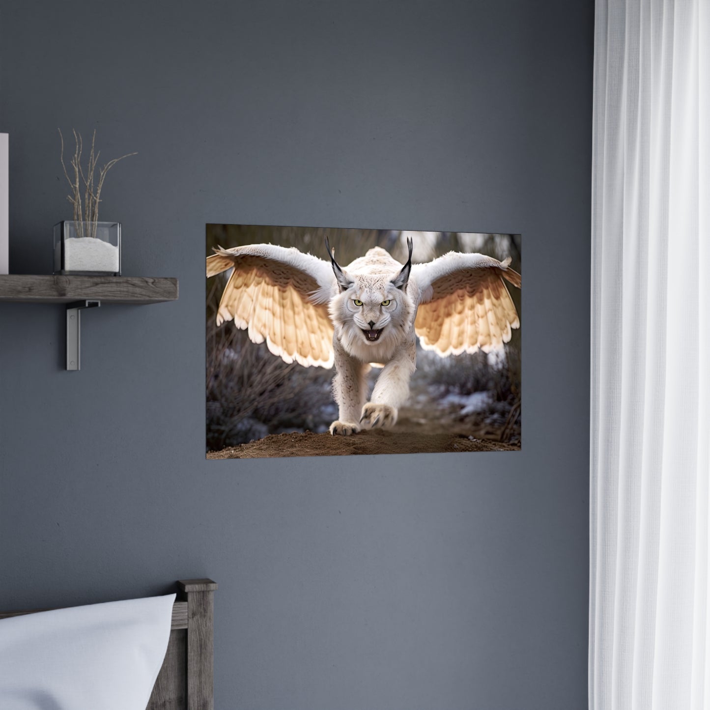 "Ivory Winged Lynx" Poster - Print