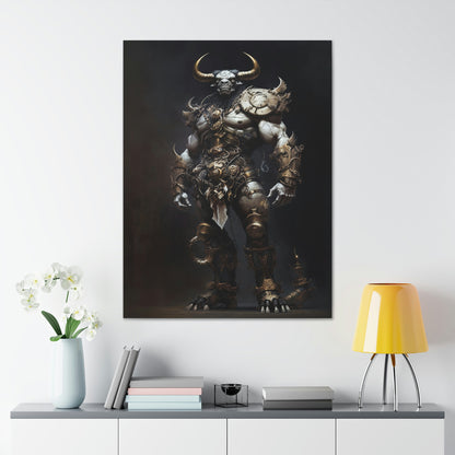 "Minotaur Gladiator" Canvas Stretched, 0.75" - Print