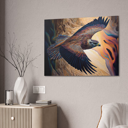 "Falcons Flight"  Canvas Stretched, 0.75" - Print