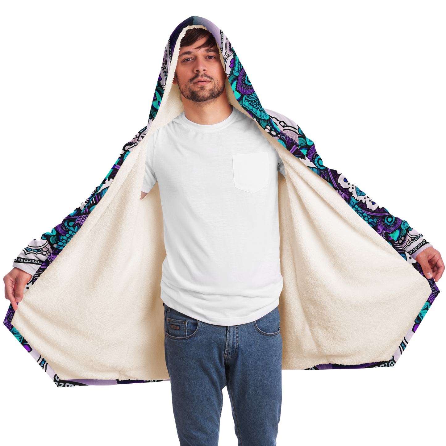 Pure Mandala Microfleece Festival Cloak