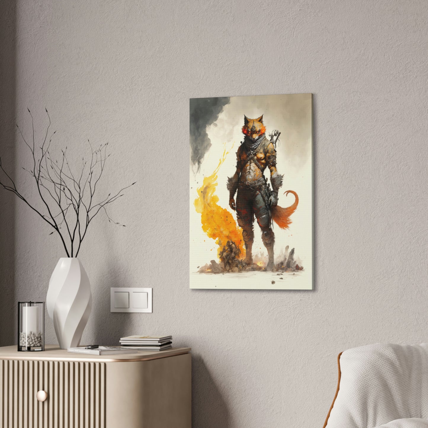 "Madmax Cat" Canvas Stretched, 0.75" - Print