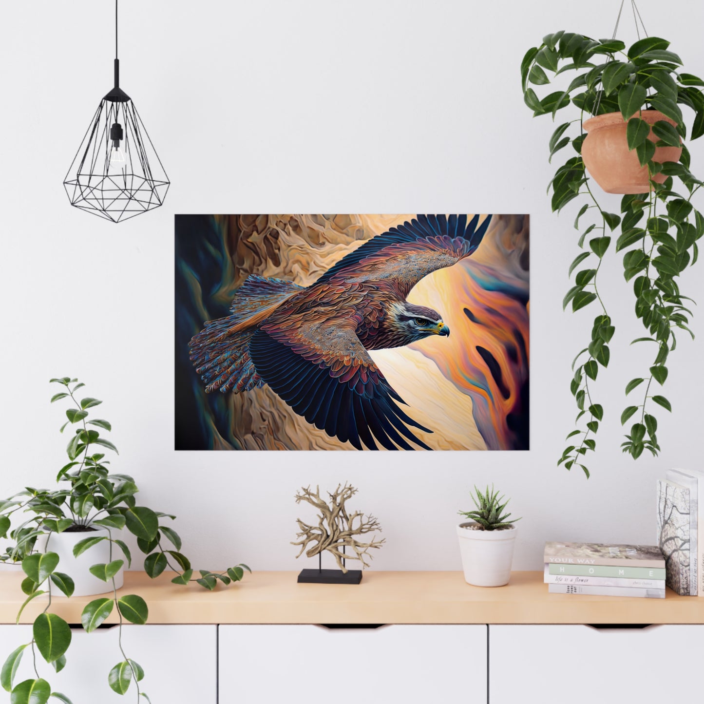 "Ivory Winged Lynx" Poster - Print