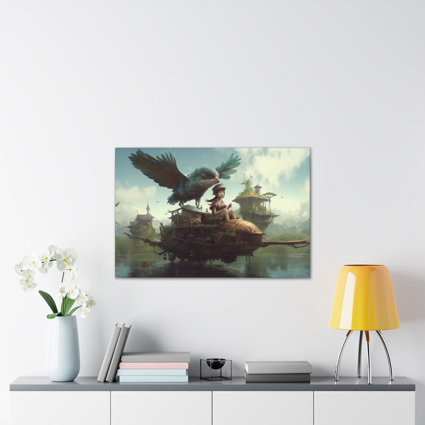 "Flighty Float" Canvas Stretched, 0.75" - Print