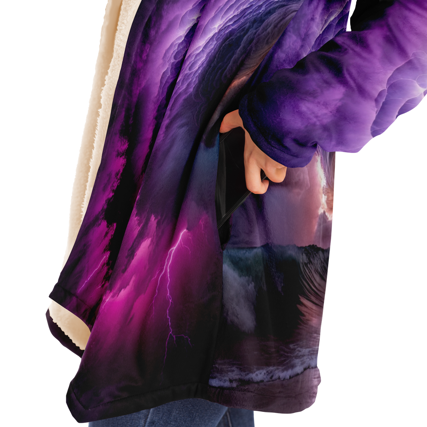 Stormy Sea Microfleece Cloak