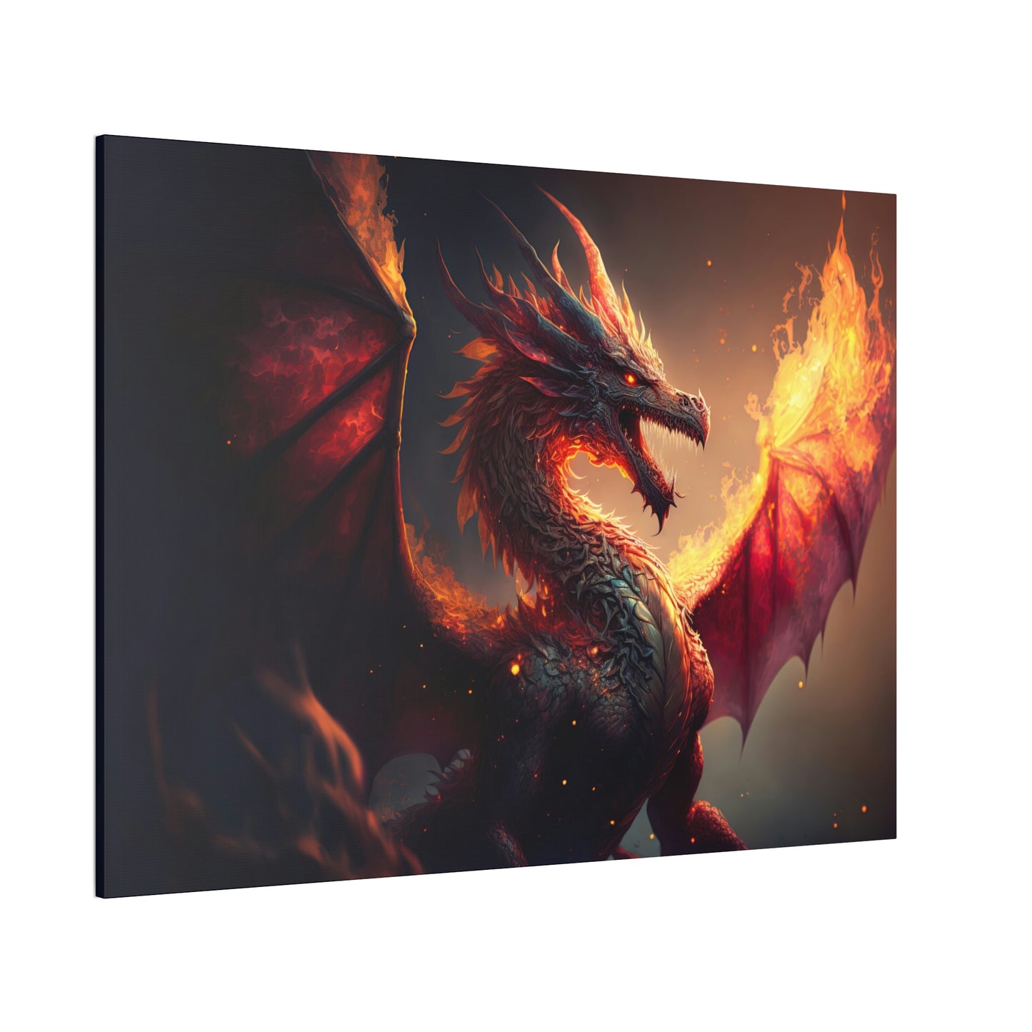 "Fire Dragon" Canvas Stretched, 0.75" - Print