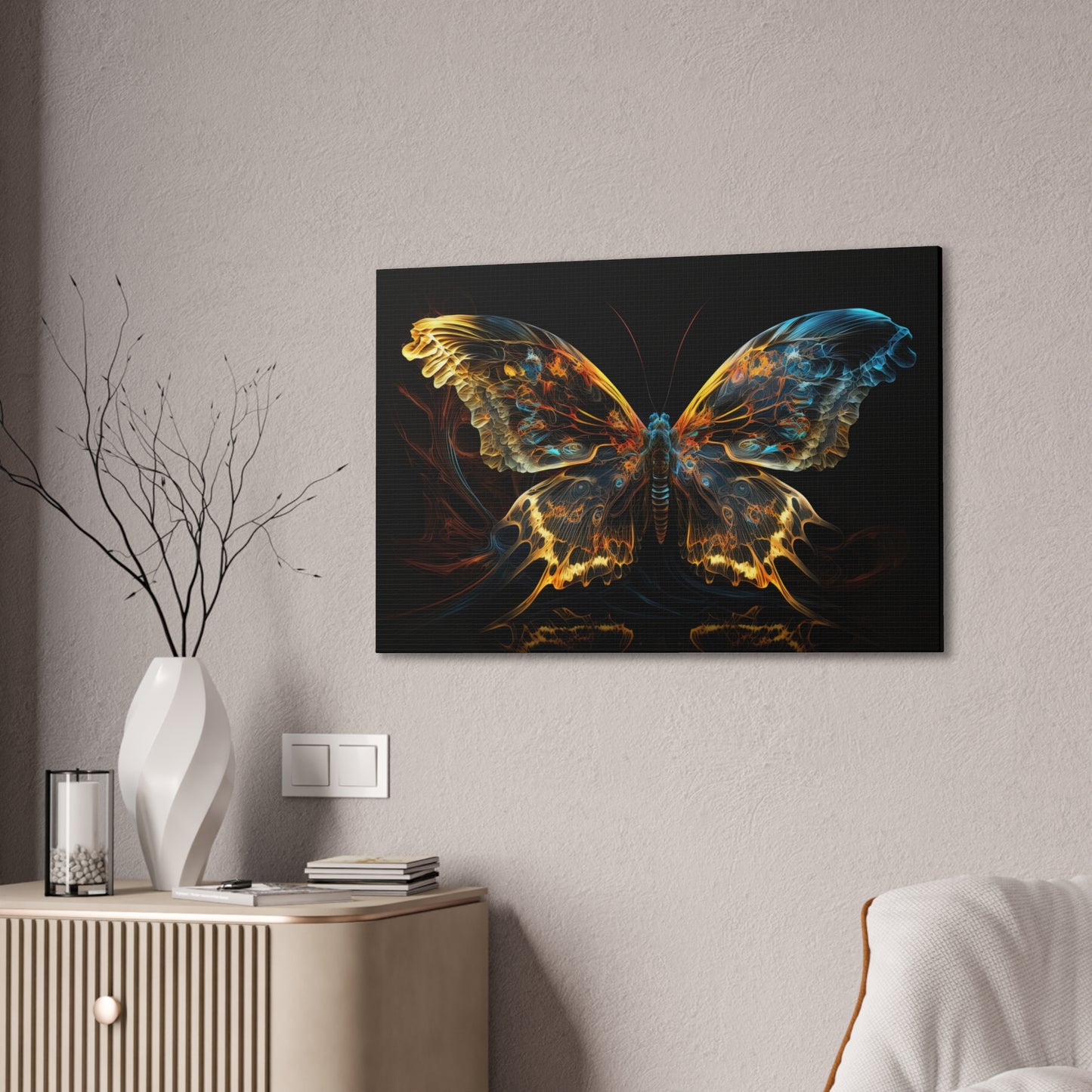 "Liquid light Butterfly"  Canvas Stretched, 0.75" - Print